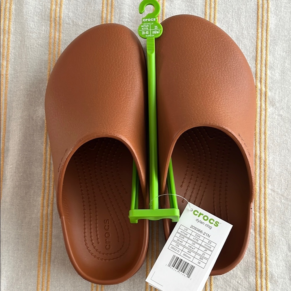 CROCS Brown Mules Comfortable Slip-On Clogs